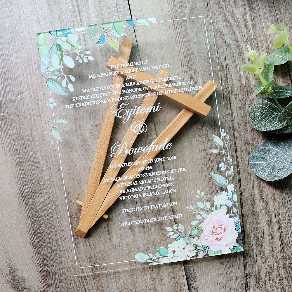 acrylic invitation